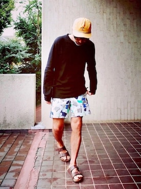 「MAGIC NUMBER（マジック ナンバー）のアイテム（帽子）」を使った、YosaKuginoさん（メンズ・175cm）の夏コーディネート