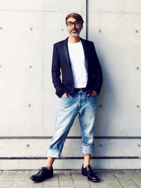 「HUGO（ヒューゴ）のアイテム（ジャケット/アウター）」を使った、YosaKuginoさん（メンズ・176cm）の夏コーディネート