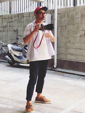 「HUGO BOSS（ヒューゴボス）のアイテム（シューズ）」を使った、YosaKuginoさん（メンズ・176cm）の春コーディネート