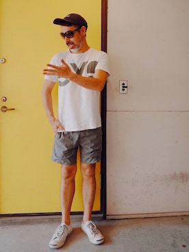 「GROUPIE（グルーピー ）のアイテム」を使った、YosaKuginoさん（メンズ・176cm）の夏コーディネート