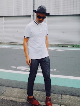 「F/CE. （エフシーイー）のアイテム（帽子）」を使った、YosaKuginoさん（メンズ・176cm）の夏コーディネート