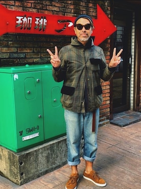 「HUGO BOSS（ヒューゴボス）のアイテム（シューズ）」を使った、YosaKuginoさん（メンズ・176cm）の冬コーディネート