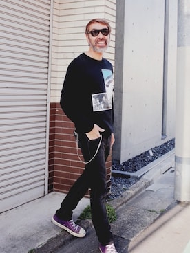 「SAINT LAURENT PARIS（サンローランパリ）のアイテム（財布/小物）」を使った、YosaKuginoさん（メンズ・176cm）の冬コーディネート