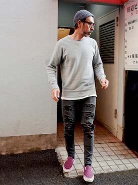 「UNDERCOVER（アンダーカバー）のアイテム」を使った、YosaKuginoさん（メンズ・176cm）の春コーディネート