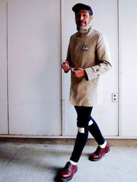 「Dr. Martens（ドクターマーチン）のアイテム（その他シューズ）」を使った、YosaKuginoさん（メンズ・176cm）の春コーディネート