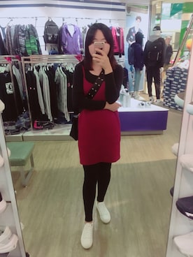 「Something Borrowed（サムシングボロウド）のアイテム」を使った、YI_XUAN1023さん（レディース・165cm）の秋コーディネート