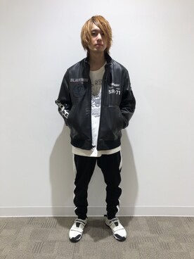 「羊革」｜だいちさん（メンズ・172cm）の冬コーディネート