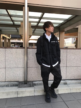 「アイテム（ミリタリージャケット）」を使った、だいちさん（メンズ・172cm・20代）の春コーディネート