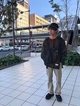 「半袖」｜「アイテム（ブルゾン）」を使った、だいちさん（メンズ・172cm）の春コーディネート