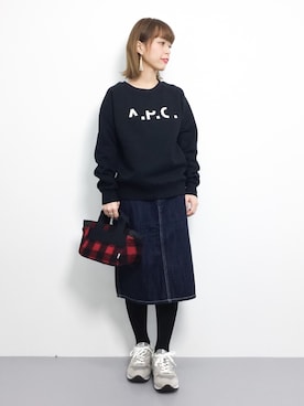 「WOOLRICH（ウールリッチ）のアイテム（バッグ）」を使った、saya☺︎さん（レディース・149cm）の冬コーディネート
