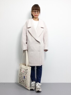 「Another Edition（アナザーエディション）のアイテム（その他アウター）」を使った、saya☺︎さん（レディース・149cm）の冬コーディネート
