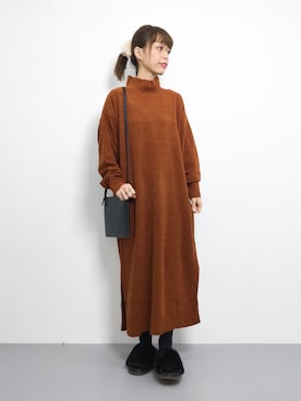 「LE JUN（ルジュン）のアイテム（ワンピース/ドレス）」を使った、saya☺︎さん（レディース・149cm）の冬コーディネート