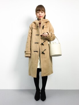 「Te chichi（テチチ）のアイテム（ダッフルコート）」を使った、saya☺︎さん（レディース・149cm）の冬コーディネート