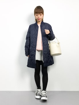 「AVAN LILY（アヴァンリリィ）のアイテム（その他アウター）」を使った、saya☺︎さん（レディース・149cm）の冬コーディネート