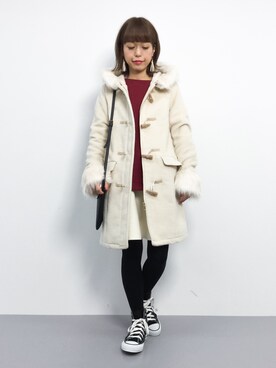 「rienda（リエンダ）のアイテム（その他アウター）」を使った、saya☺︎さん（レディース・149cm）の冬コーディネート