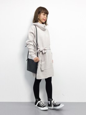 「URBAN RESEARCH（アーバンリサーチ）のアイテム（チュニック）」を使った、saya☺︎さん（レディース・149cm）の冬コーディネート