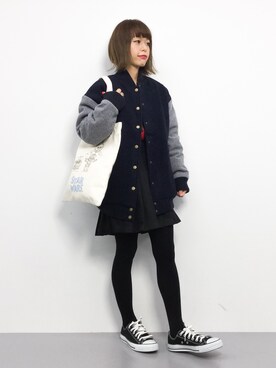 「Samansa Mos2（サマンサ モスモス）のアイテム（ジャケット/アウター）」を使った、saya☺︎さん（レディース・149cm）の冬コーディネート