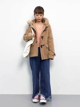 「OLIVE des OLIVE（オリーブデオリーブ）のアイテム（ダッフルコート）」を使った、saya☺︎さん（レディース・149cm）の冬コーディネート