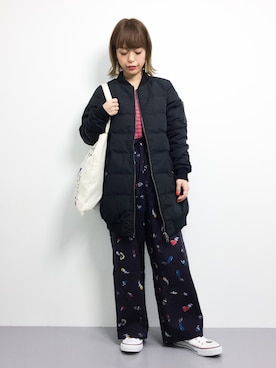 「ROXY（ロキシー）のアイテム（ジャケット/アウター）」を使った、saya☺︎さん（レディース・149cm）の冬コーディネート