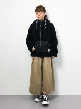 「ROXY（ロキシー）のアイテム（その他アウター）」を使った、saya☺︎さん（レディース・149cm）の冬コーディネート