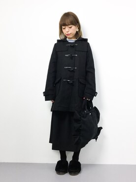 「Chico（チコ）のアイテム（ダッフルコート）」を使った、saya☺︎さん（レディース・149cm）の冬コーディネート
