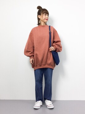 「LUC DNM （ラックデニム）のアイテム」を使った、saya☺︎さん（レディース・149cm）の冬コーディネート