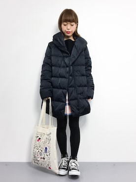 「amaca（アマカ）のアイテム」を使った、saya☺︎さん（レディース・149cm）の冬コーディネート