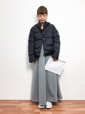 「RAY CASSIN（レイカズン）のアイテム（ブルゾン）」を使った、saya☺︎さん（レディース・149cm）の冬コーディネート