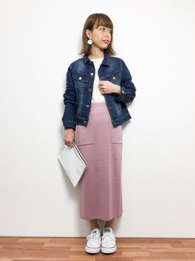 「coca（coca）（コカ）のアイテム（ジャケット/アウター）」を使った、saya☺︎さん（レディース・149cm）の冬コーディネート