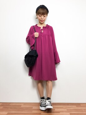 「archives（アルシーヴ）のアイテム（チュニック）」を使った、saya☺︎さん（レディース・149cm）の冬コーディネート