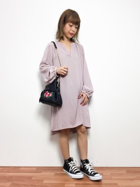 「archives（アルシーヴ）のアイテム（チュニック）」を使った、saya☺︎さん（レディース・149cm）の冬コーディネート