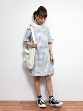 「TITTY&CO.（ティティーアンドコー）のアイテム（ワンピース/ドレス）」を使った、saya☺︎さん（レディース・149cm）の冬コーディネート