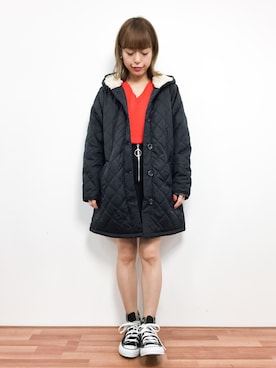 「rps（アールピーエス）のアイテム（その他アウター）」を使った、saya☺︎さん（レディース・149cm）の冬コーディネート