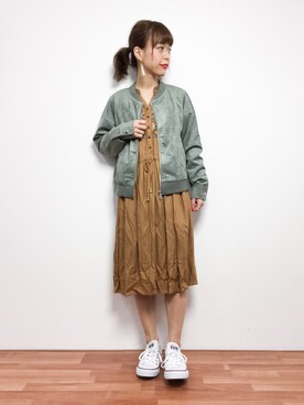 「amelier MAJESTIC LEGON（アメリエルマジェスティックレゴン）のアイテム（ジャケット/アウター）」を使った、saya☺︎さん（レディース・149cm）の冬コーディネート