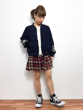 「amelier MAJESTIC LEGON（アメリエルマジェスティックレゴン）のアイテム（ジャケット/アウター）」を使った、saya☺︎さん（レディース・149cm）の冬コーディネート