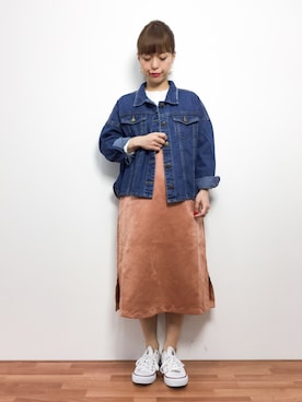 「coca（coca）（コカ）のアイテム（ジャケット/アウター）」を使った、saya☺︎さん（レディース・149cm）の冬コーディネート