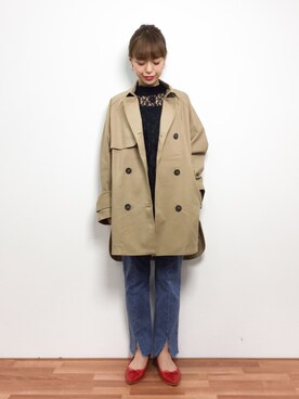 「AVAN LILY（アヴァンリリィ）のアイテム（その他アウター）」を使った、saya☺︎さん（レディース・149cm）の冬コーディネート