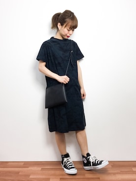 「SINDEE（シンディー）のアイテム」を使った、saya☺︎さん（レディース・149cm）の冬コーディネート