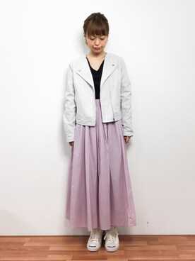 「MISCH MASCH（ミッシュマッシュ）のアイテム（ジャケット/アウター）」を使った、saya☺︎さん（レディース・149cm）の冬コーディネート