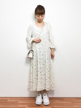 「PATTERN・fiona （パターンフィオナ）のアイテム（ワンピース/ドレス）」を使った、saya☺︎さん（レディース・149cm）の冬コーディネート