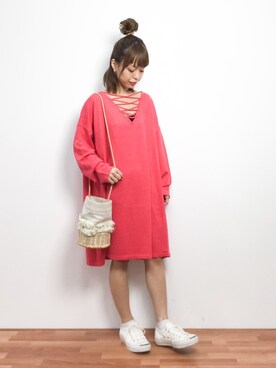 「Another Edition（アナザーエディション）のアイテム（ワンピース/ドレス）」を使った、saya☺︎さん（レディース・149cm）の春コーディネート