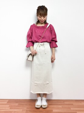 「BEAUTY&YOUTH UNITED ARROWS（ビューティーアンドユースユナイテッドアローズ）のBY∴ ヘビースウェットタイトスカート ◆（スカート）」を使った、saya☺︎さん（レディース・149cm）の春コーディネート