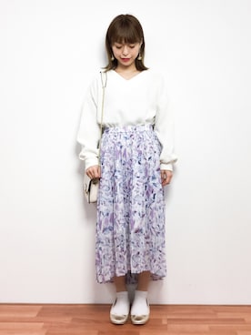「Te chichi TERRASSE（テチチテラス）のアイテム」を使った、saya☺︎さん（レディース・149cm）の春コーディネート