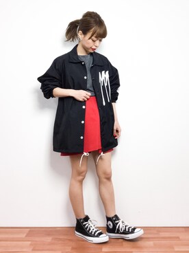 「Another Edition（アナザーエディション）のアイテム（その他アウター）」を使った、saya☺︎さん（レディース・149cm）の春コーディネート