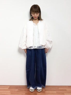 「cepo（セポ）のアイテム（ブルゾン）」を使った、saya☺︎さん（レディース・149cm）の春コーディネート