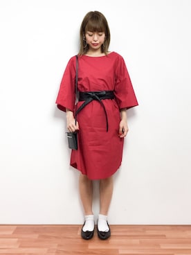 「marjour（マージュール）のアイテム（ワンピース）」を使った、saya☺︎さん（レディース・149cm）の春コーディネート