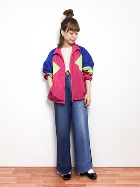 「Another Edition（アナザーエディション）のアイテム（その他アウター）」を使った、saya☺︎さん（レディース・149cm）の春コーディネート