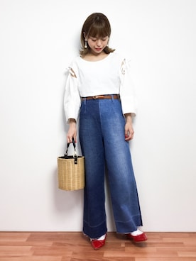 saya☺︎さん（レディース・149cm）の春コーディネート