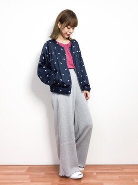 「SPINNS（スピンズ）のアイテム（ジャケット/アウター）」を使った、saya☺︎さん（レディース・149cm）の春コーディネート