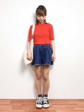 「queite（ケイト）のアイテム（バッグ）」を使った、saya☺︎さん（レディース・149cm）の春コーディネート